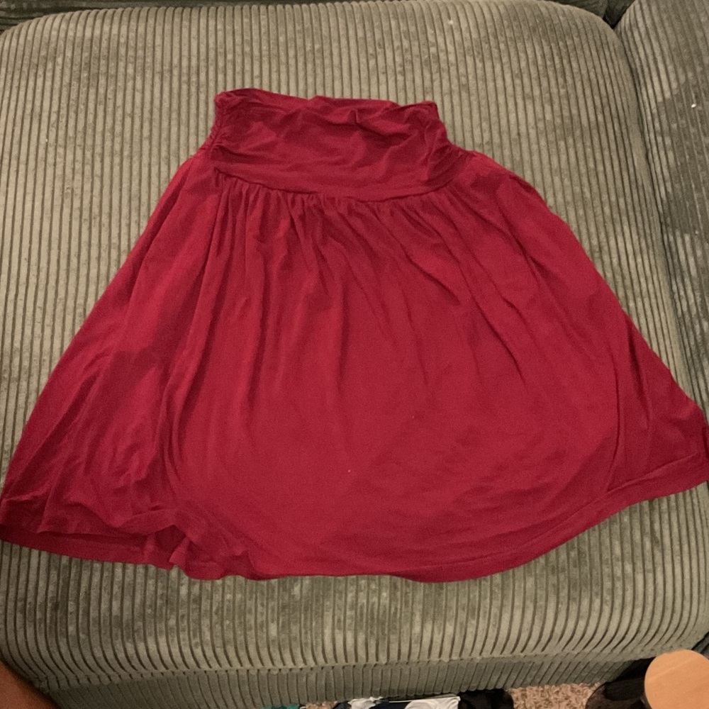 Xhilaration Red Circle Skater Skirt